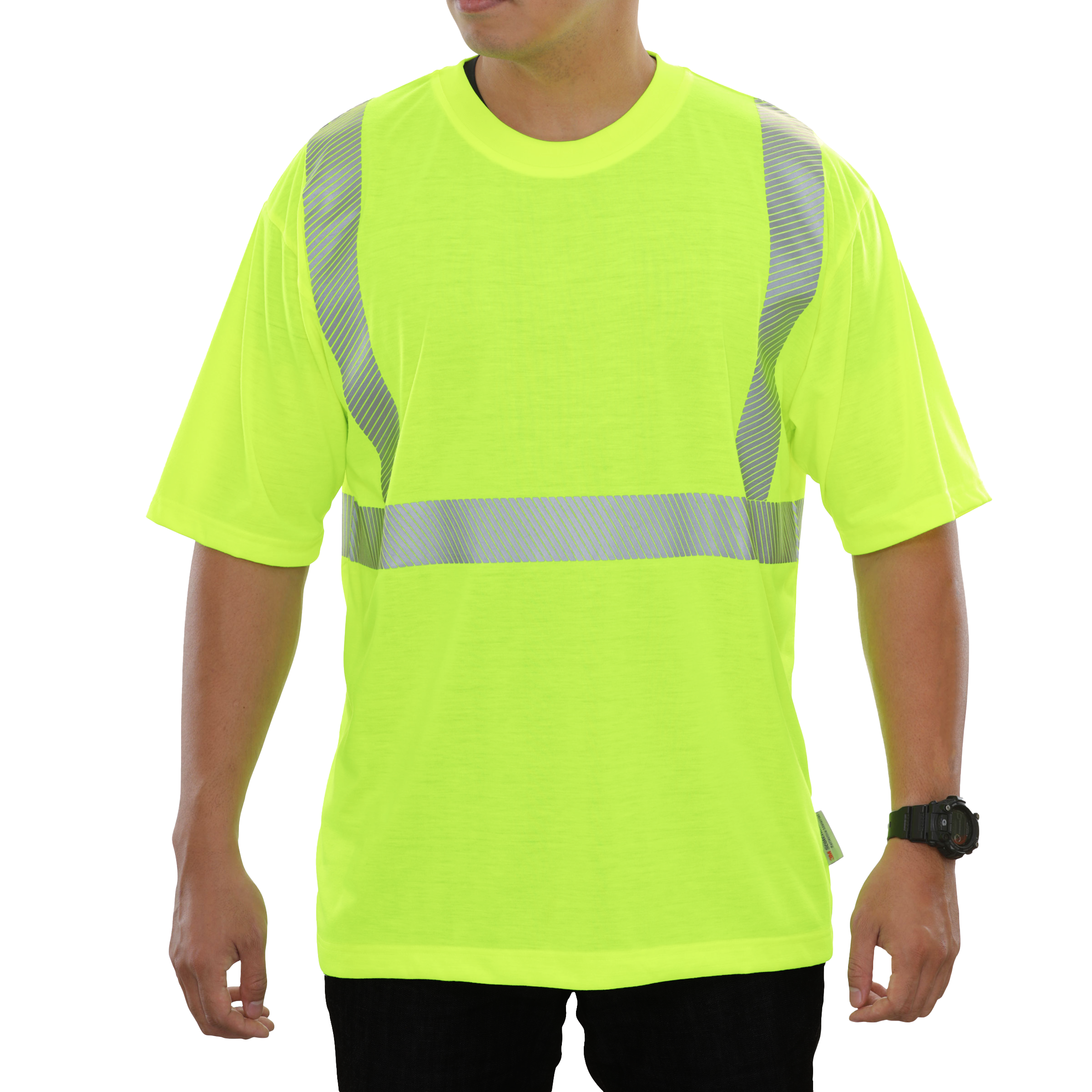 Safety Shirt Hi Vis Shirt Lime Jersey ANSI 2 Comfort Trim by 3M-eSafety Supplies, Inc