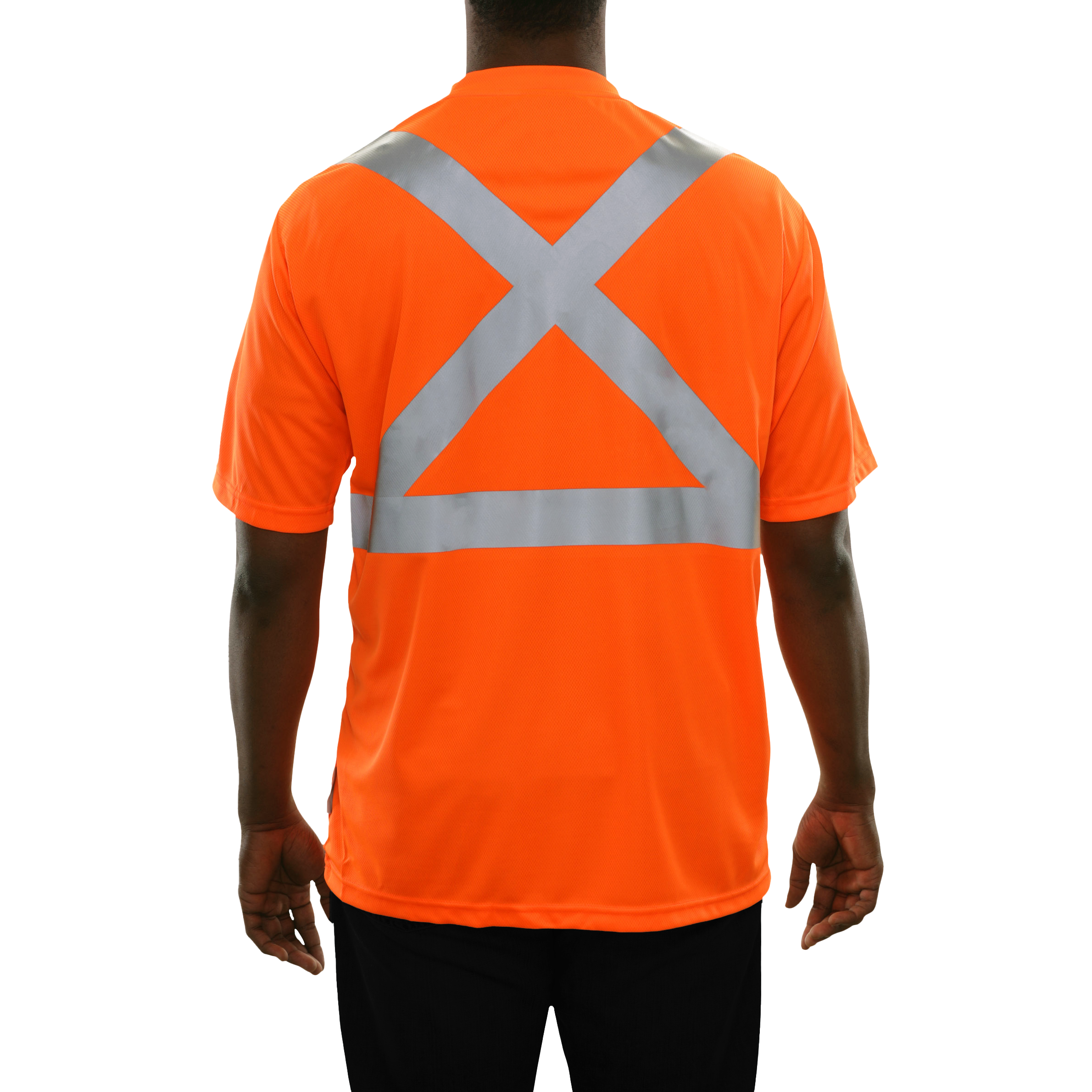 Reflective Apparel High Visibility Pocket Shirt Orange Birdseye X-Back-eSafety Supplies, Inc