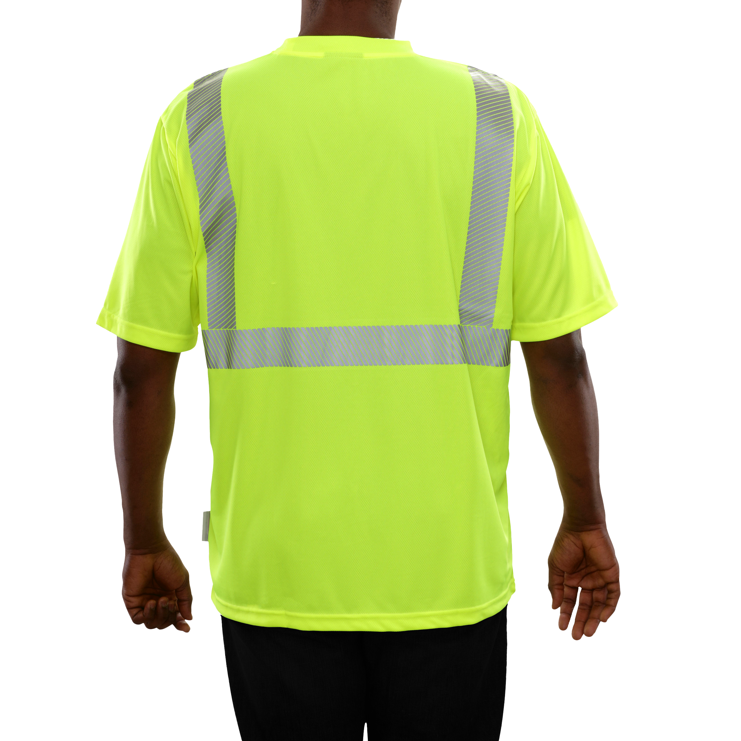 Safety Shirt Hi Vis Pocket Shirt Lime Birdseye Comfort Trim by 3M-eSafety Supplies, Inc