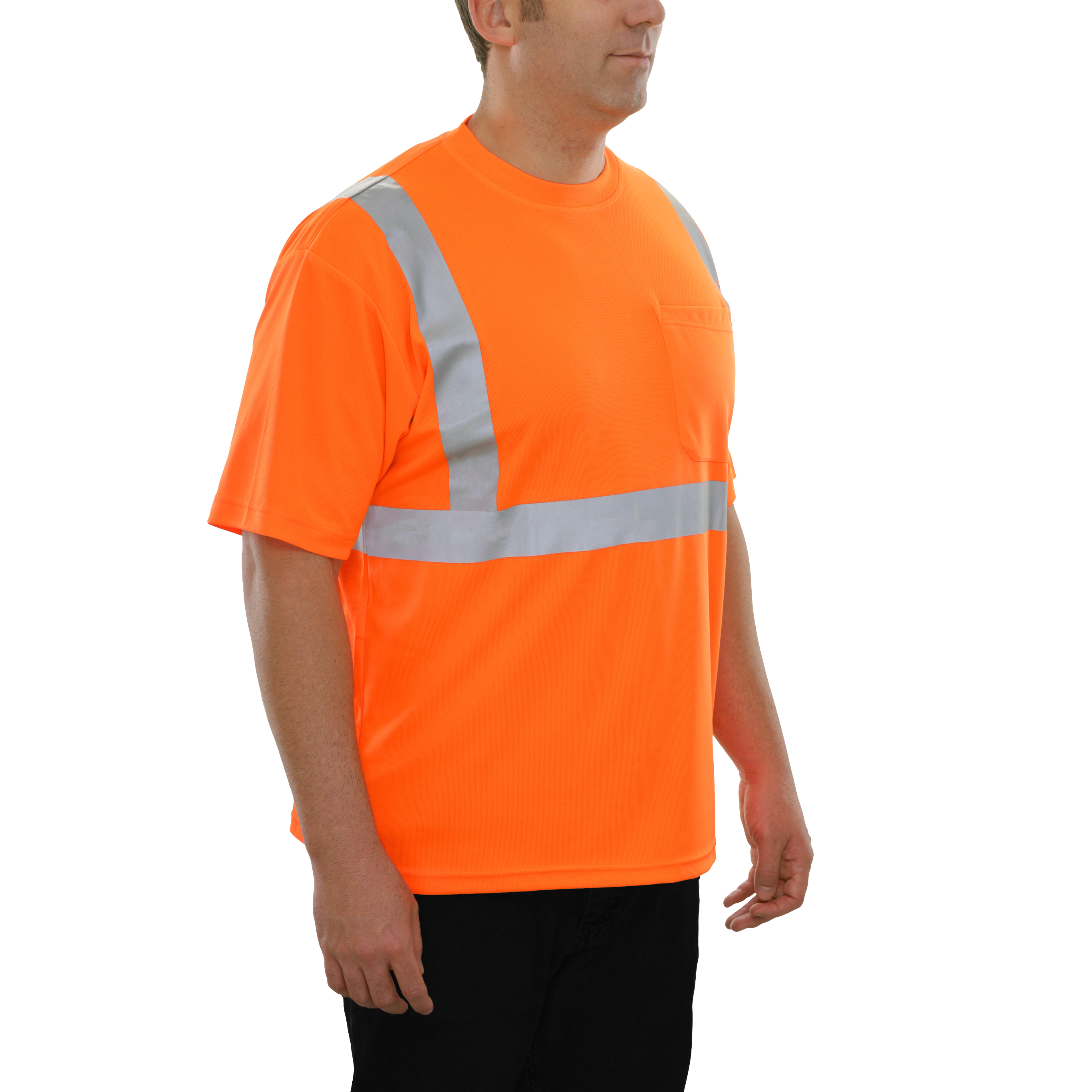 Reflective Apparel High Visibility c Shirt Orange Birdseye-eSafety Supplies, Inc