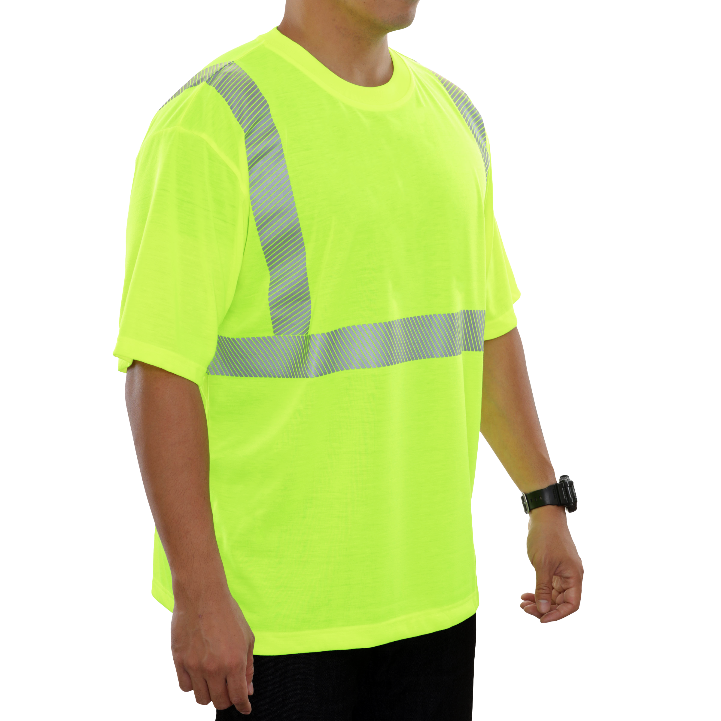 Safety Shirt Hi Vis Shirt Lime Jersey ANSI 2 Comfort Trim by 3M-eSafety Supplies, Inc