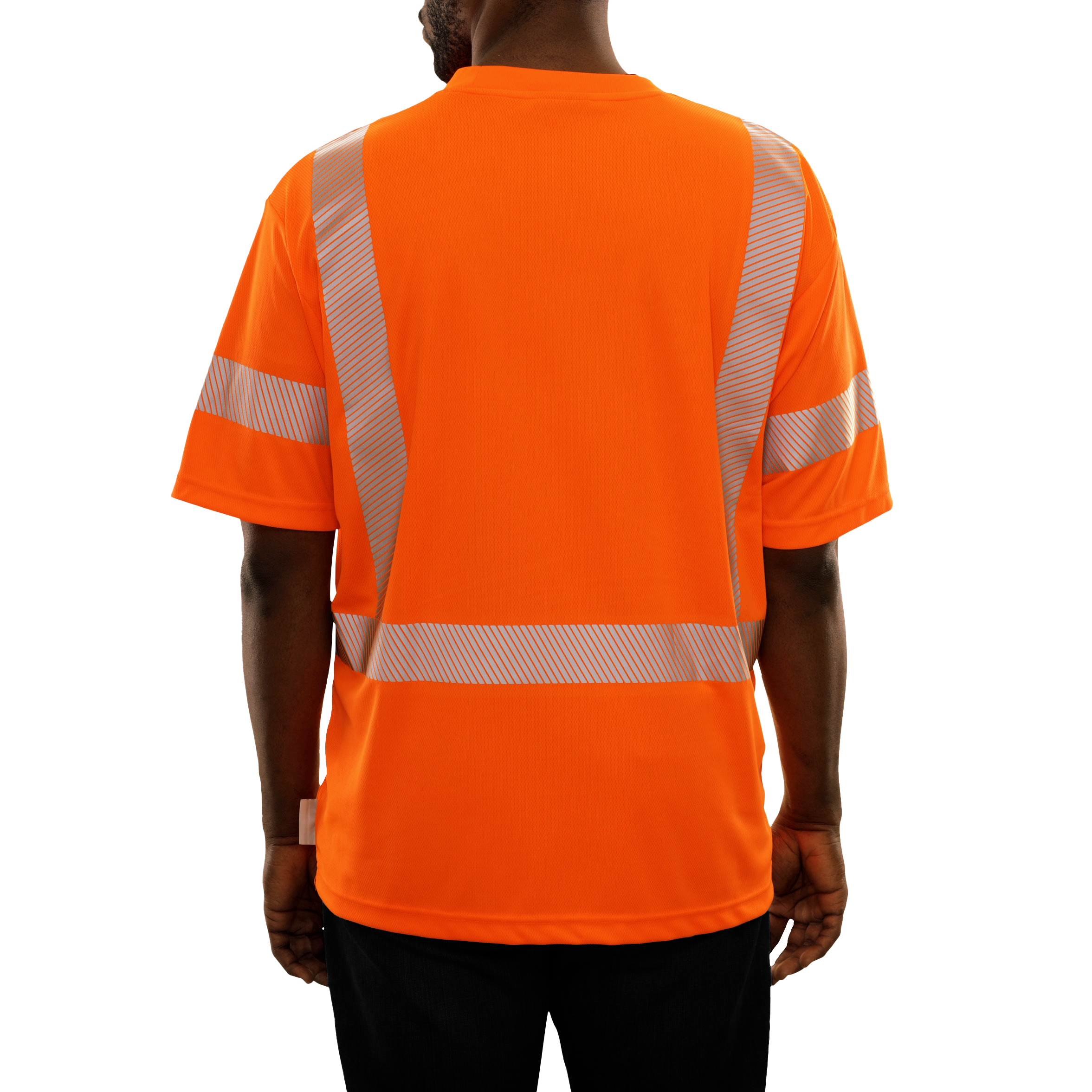 Reflective Apparel High Visibility Shirt Orange Birdseye Comfort Trim by 3M-eSafety Supplies, Inc