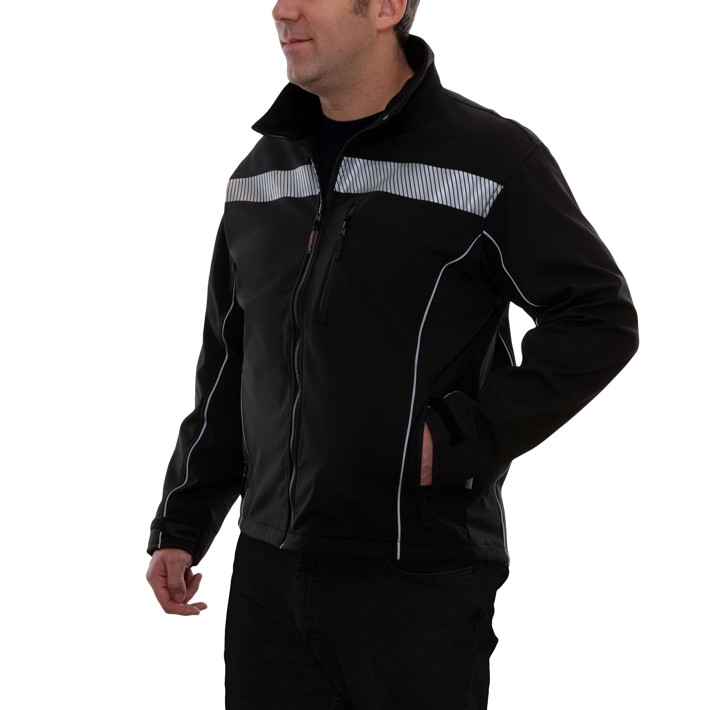Reflective Jacket Soft Shell Water Resistant-eSafety Supplies, Inc