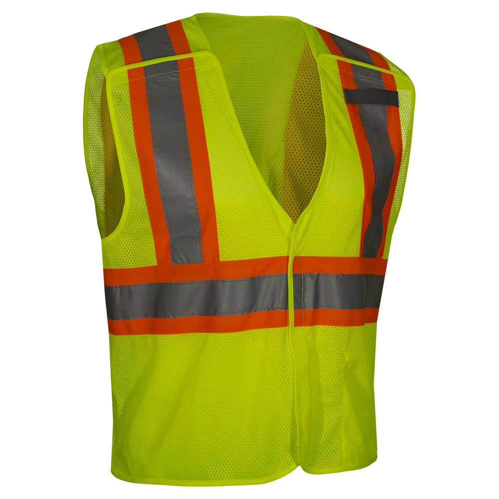 Economy Safety Vest Hi Vis Vest 5pt Breakaway Orange Mesh ANSI 2-eSafety Supplies, Inc