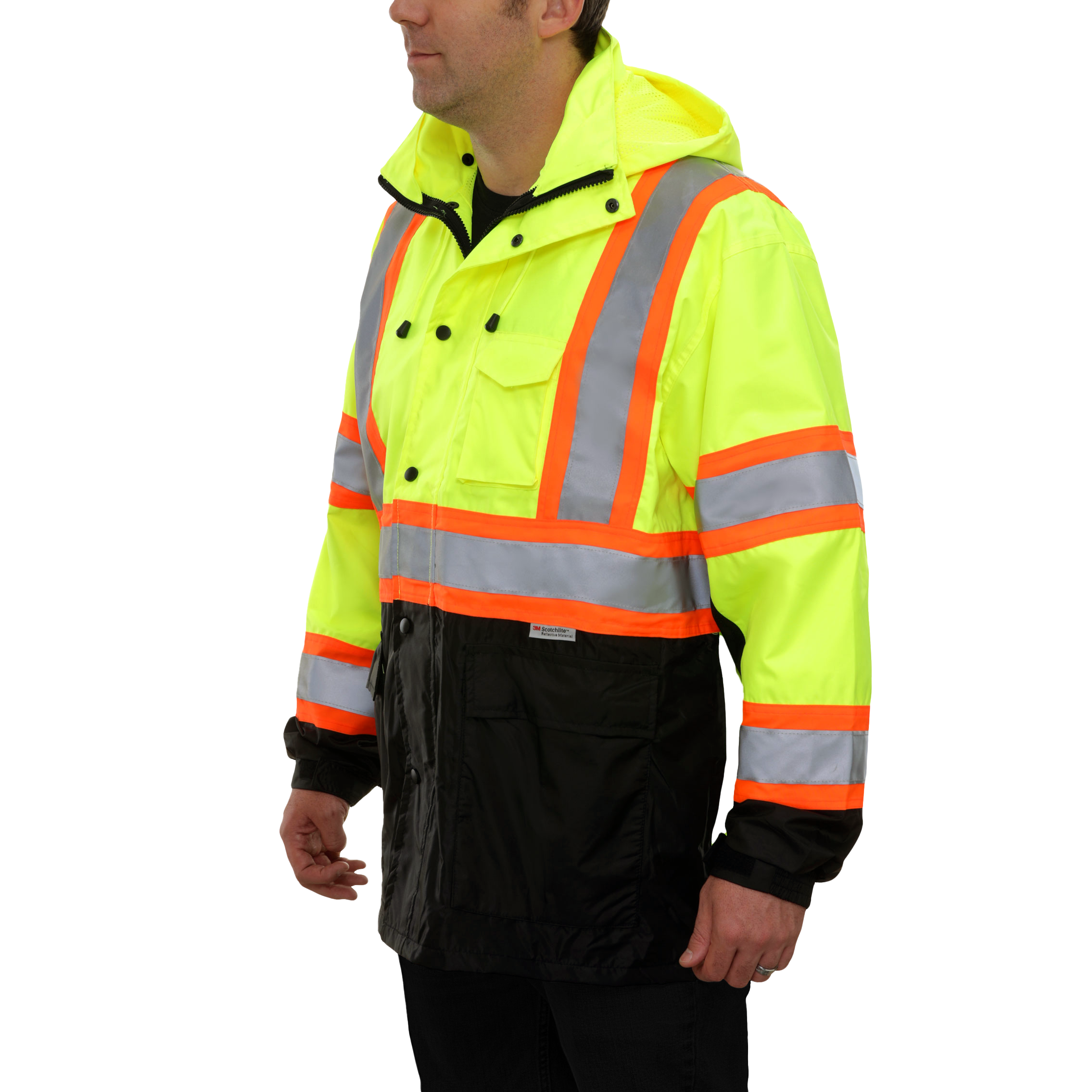 Safety X-Back DOT Jacket HiVis Parka Breathable Waterproof Hooded-eSafety Supplies, Inc