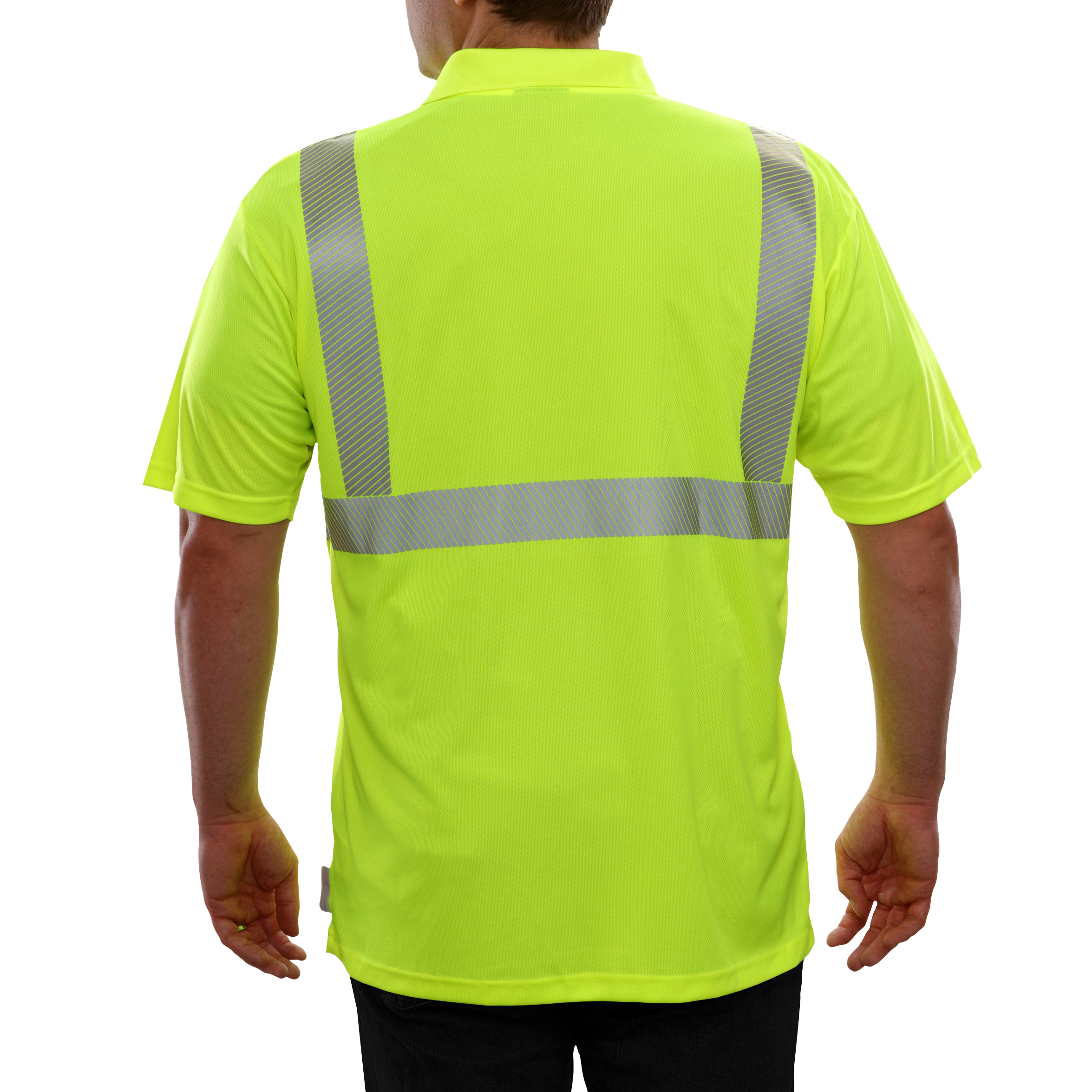 Safety Polo Hi Vis Polo Shirt Lime Birdseye Comfort Trim by 3M-eSafety Supplies, Inc