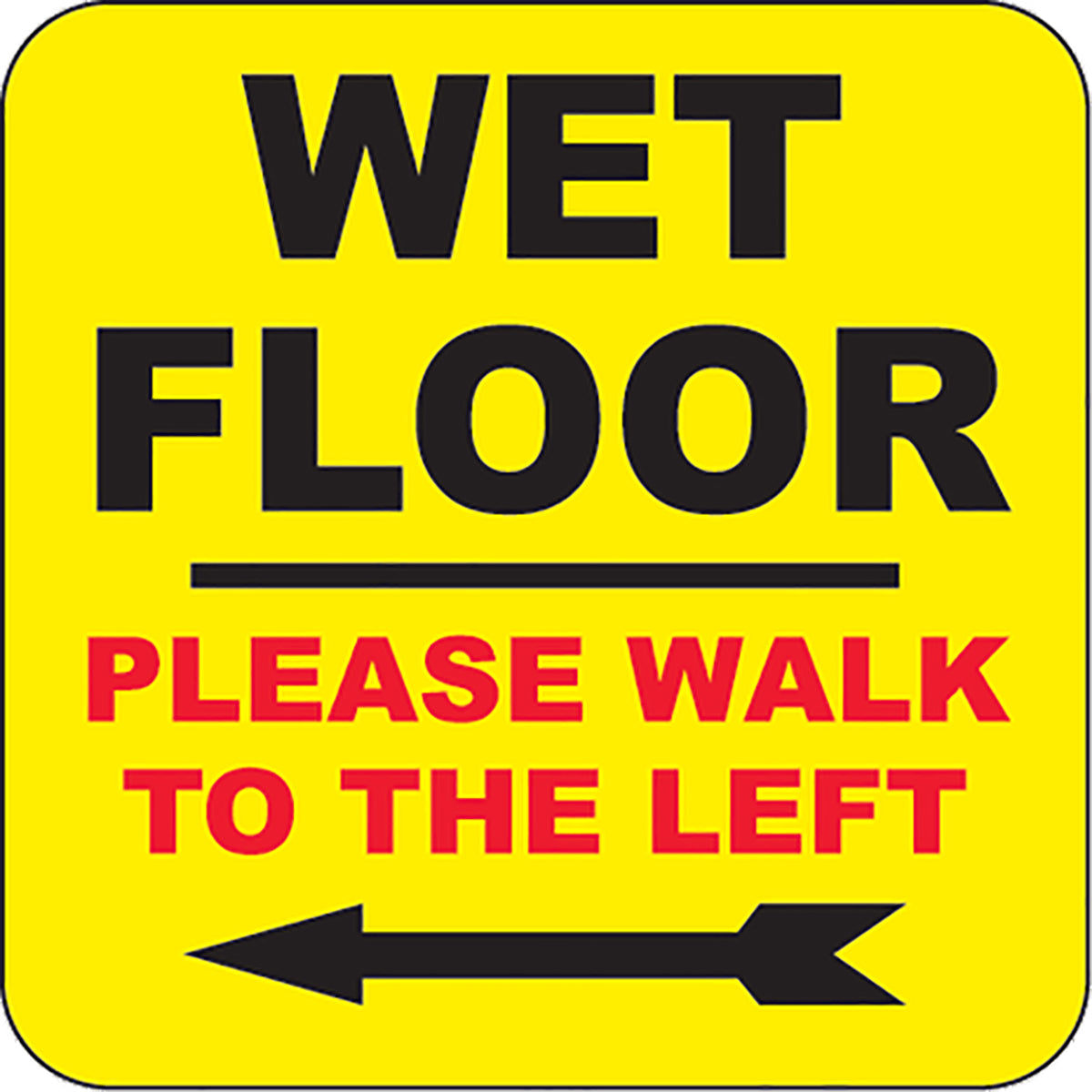 Cortina 8" X 8" Black/Yellow Adhesive Backed Vinyl Lamba Message Label-eSafety Supplies, Inc