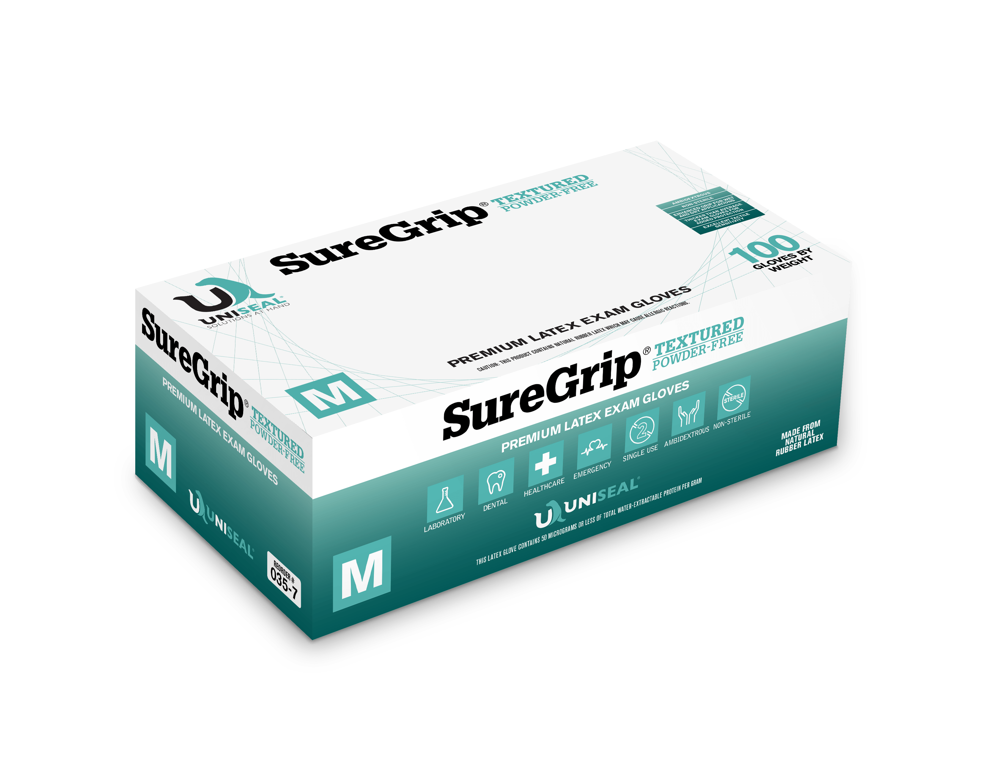 Uniseal-Suregrip Latex Exam 7 mil-eSafety Supplies, Inc