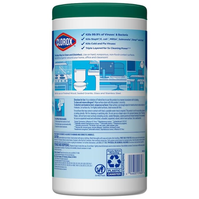 Clorox Disinfecting Wipes 75-Count-eSafety Supplies, Inc