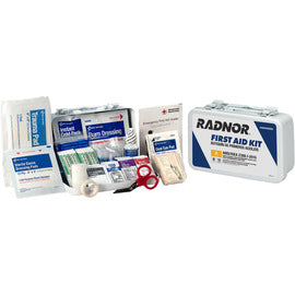RADNOR™ White Metal Portable Or Wall Mounted 10 Person First Aid Kit-eSafety Supplies, Inc