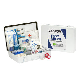 RADNOR™ White Metal Portable Or Wall Mounted 50 Person First Aid Kit-eSafety Supplies, Inc