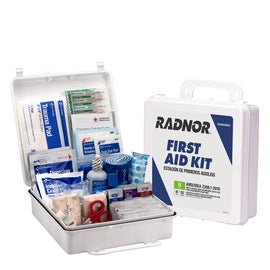 RADNOR™ White Plastic Portable Or Wall Mounted 50 Person First Aid Kit-eSafety Supplies, Inc