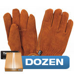 Dozen - Brown Thinsulate Lined - Winter Gloves-eSafety Supplies, Inc