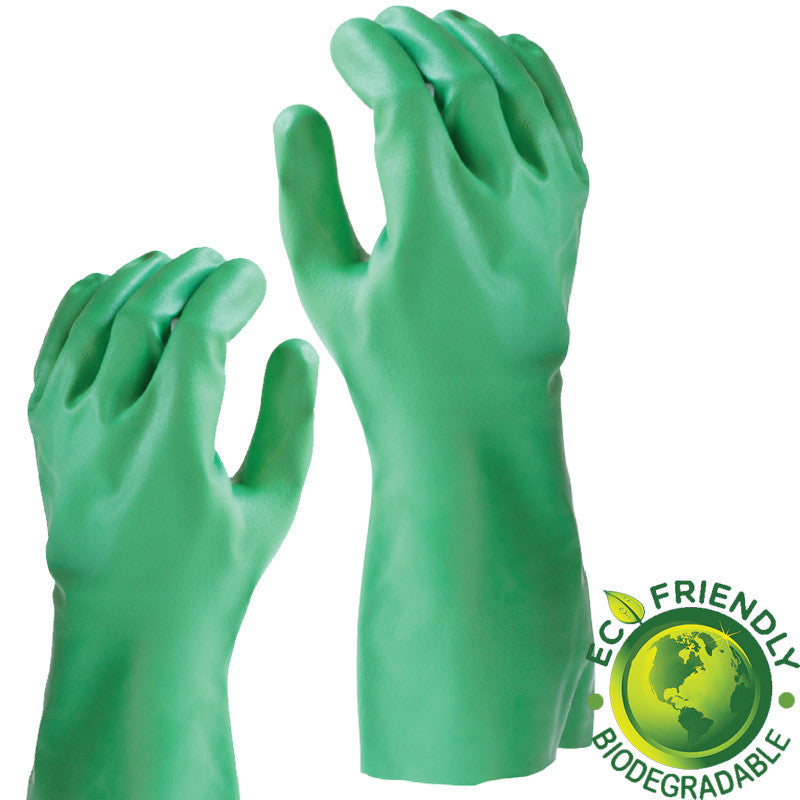 Showa Best - 728 Biodegradable Unlined Unsupported Nitrile Chemical Protection Gloves - 6 Dozen-eSafety Supplies, Inc