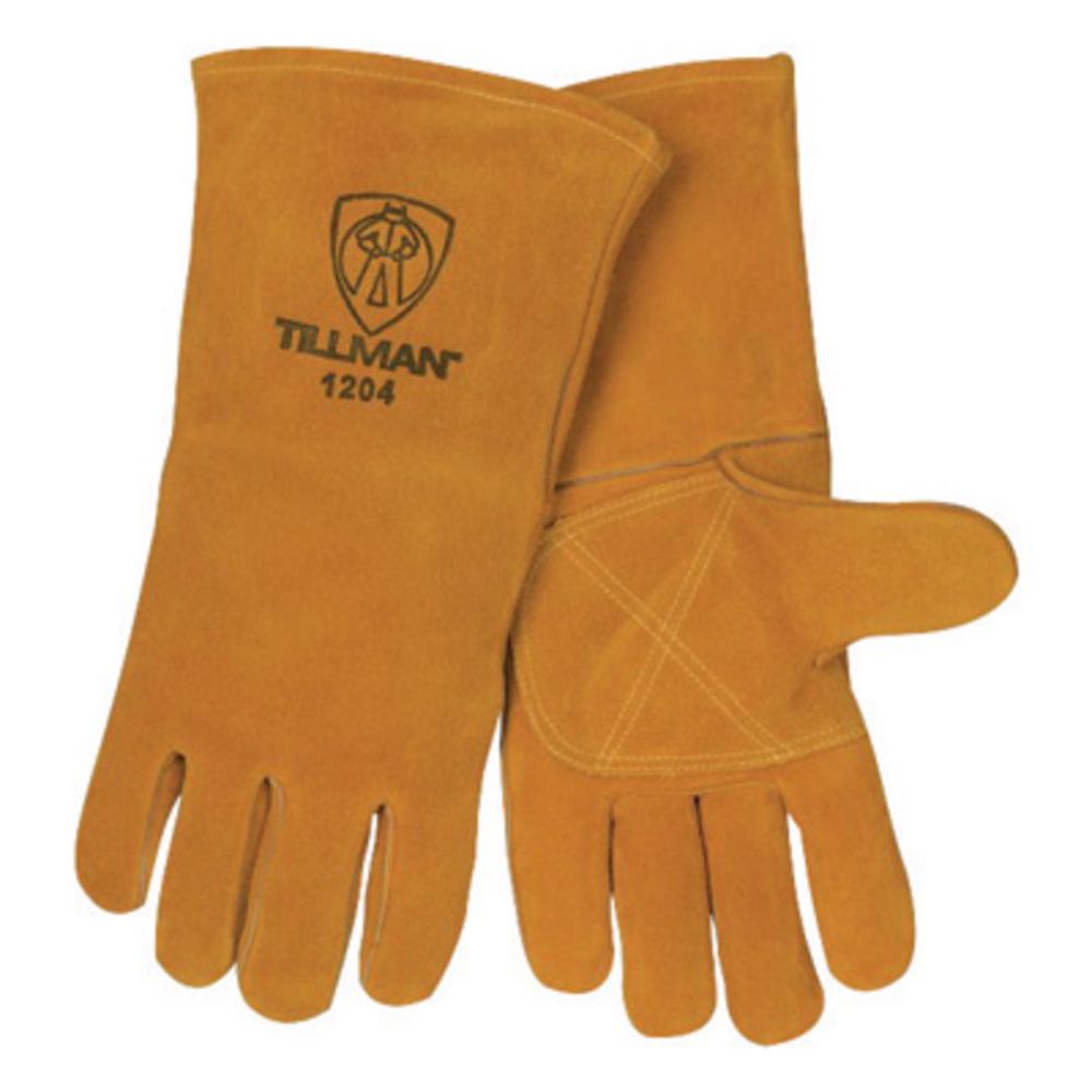 Tillman Large Tan Leather Stick Welders Gloves With Double Reinforced Leather Palm-eSafety Supplies, Inc