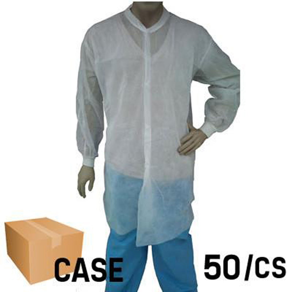 EPIC- White Lab Coat with Snap Front - Case