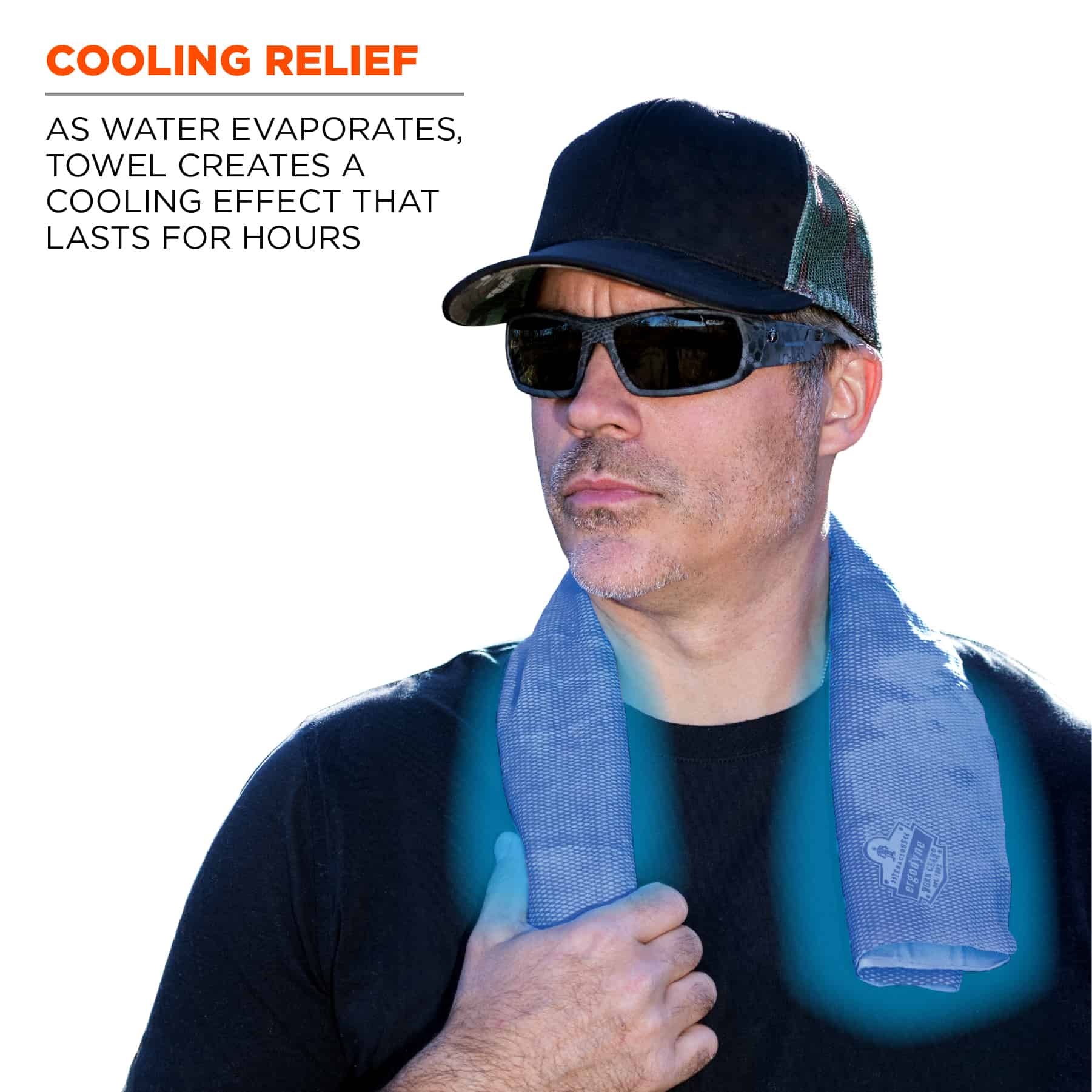 Chill-Its® 6602 Evaporative Cooling Towel (50-Pack)-eSafety Supplies, Inc