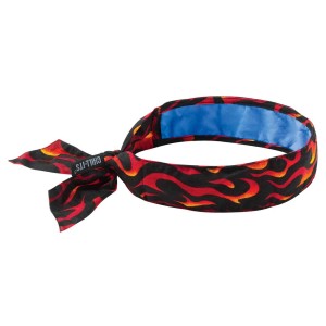 Ergodyne Chill-Its® 6700CT Evaporative Cooling Bandana with Cooling Towel - Tie-eSafety Supplies, Inc
