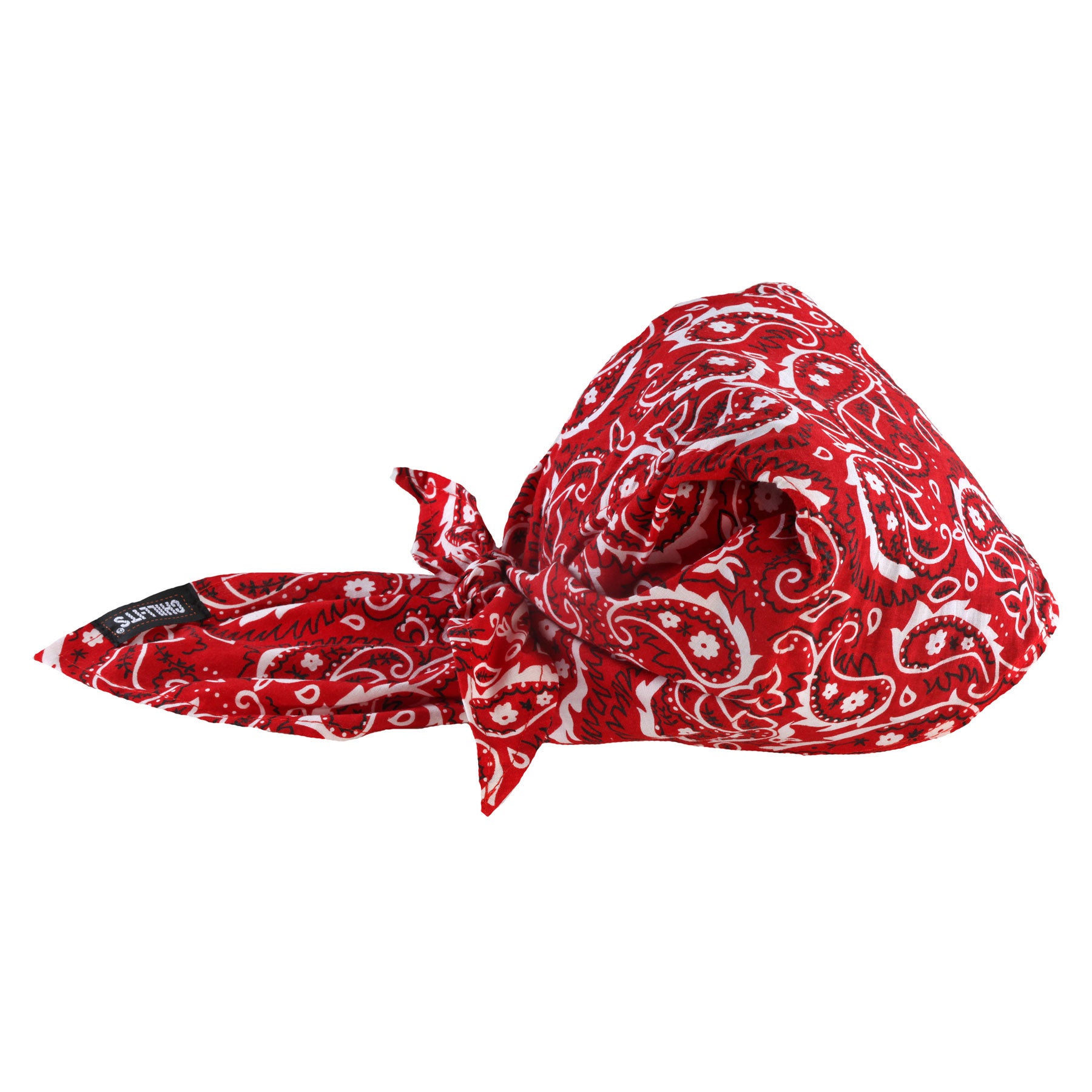 Ergodyne Red Western Chill-Its 6710Ct Advanced Pva Evaporative Cooling Triangle Hat With Tie Closure And Towel-eSafety Supplies, Inc