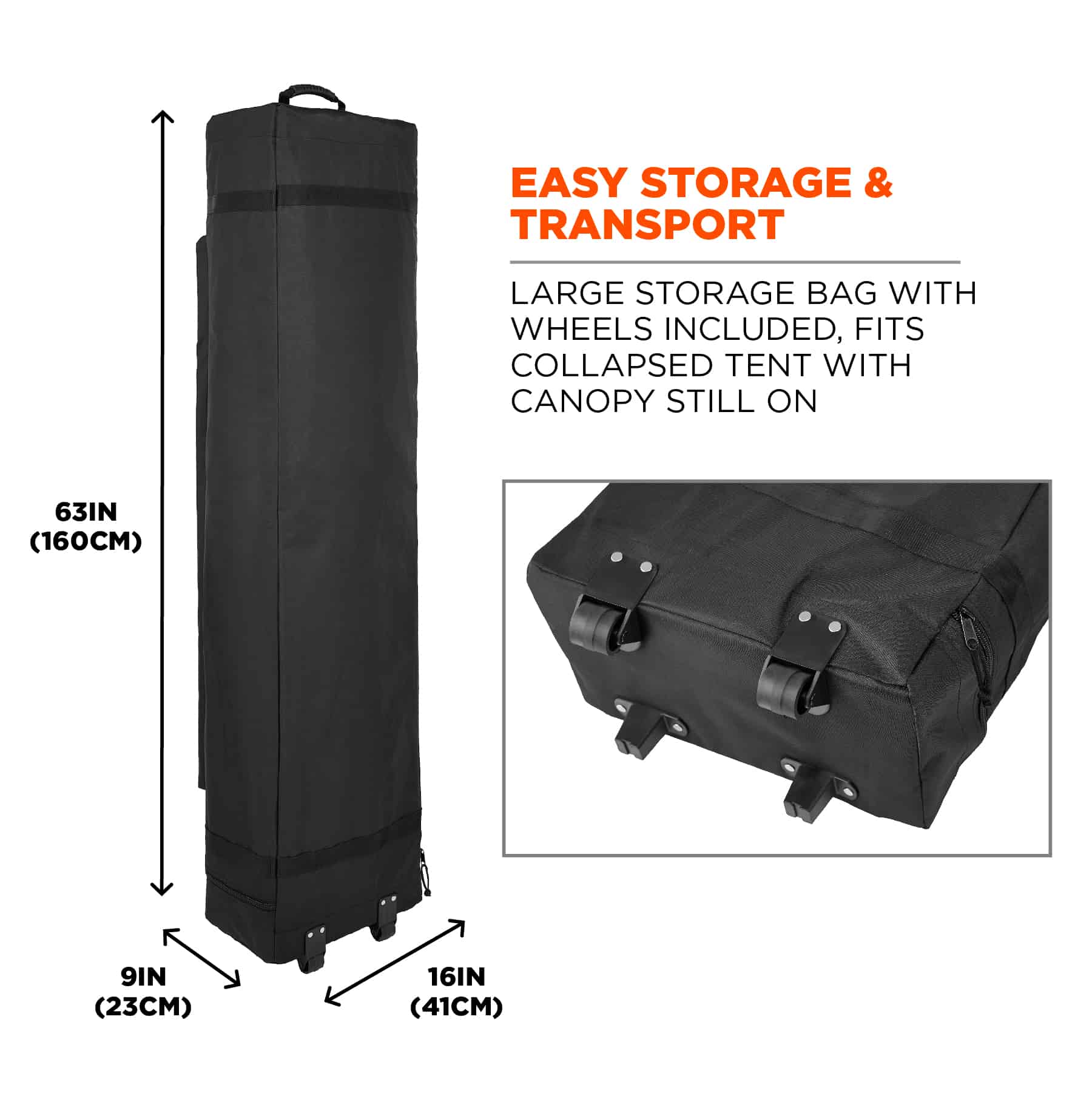 SHAX® 6015 Heavy-Duty Pop-Up Tent - 10ft x 20ft / 3m x 6m-eSafety Supplies, Inc
