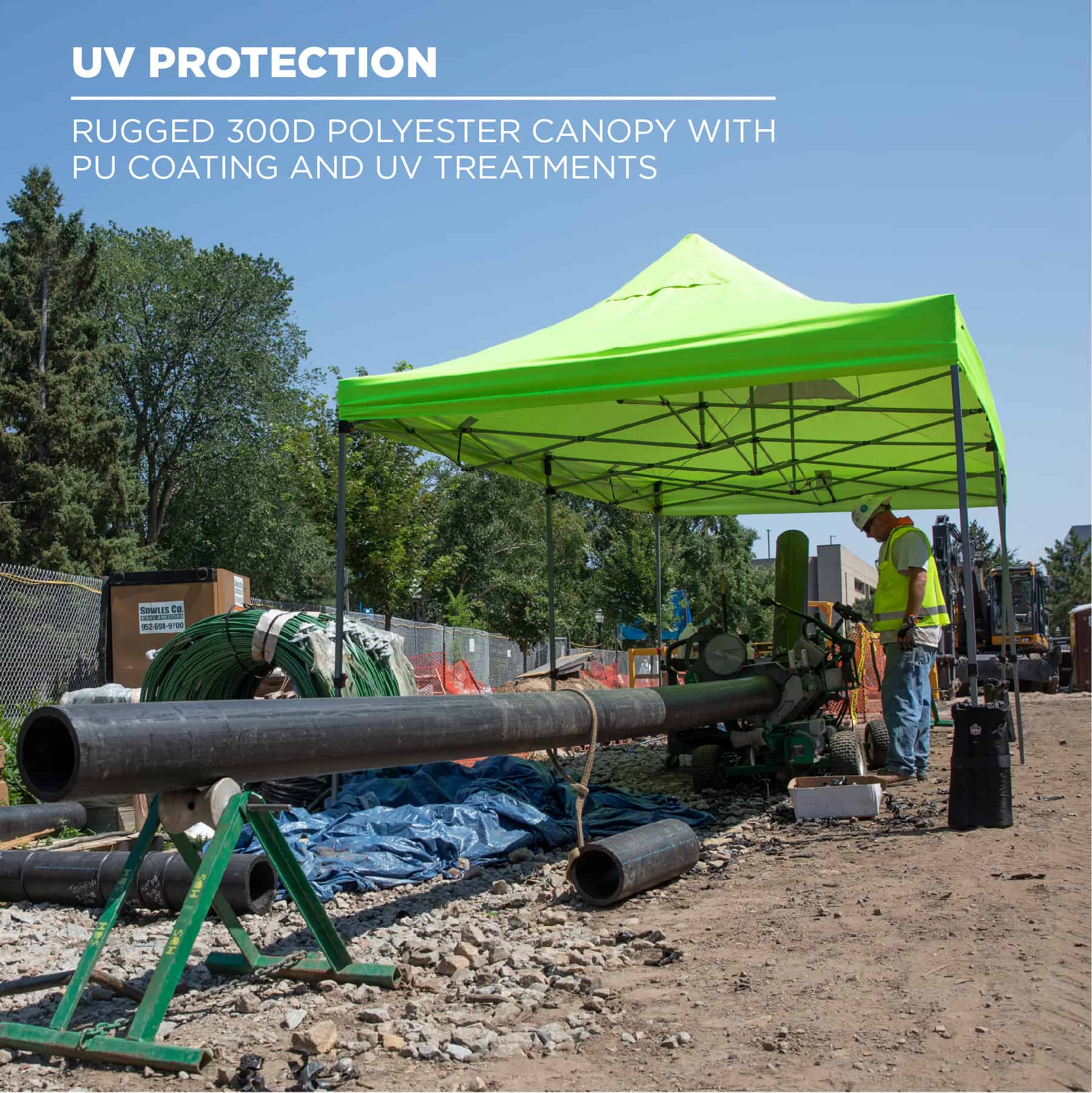 SHAX® 6015 Heavy-Duty Pop-Up Tent - 10ft x 20ft / 3m x 6m-eSafety Supplies, Inc