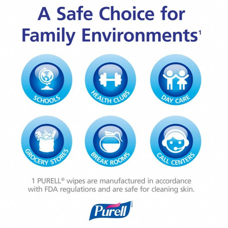 Purell® Sanitizing Wipes, Canister Of 270 Wipes-eSafety Supplies, Inc