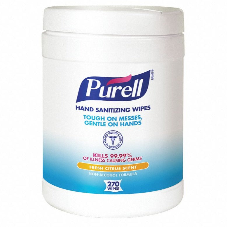 Purell® Sanitizing Wipes, Canister Of 270 Wipes-eSafety Supplies, Inc