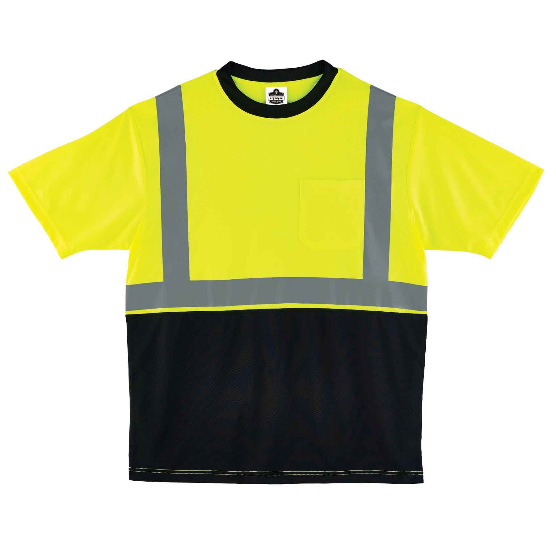 GloWear 8289BK Type R Class 2 Black Front T-Shirt-eSafety Supplies, Inc