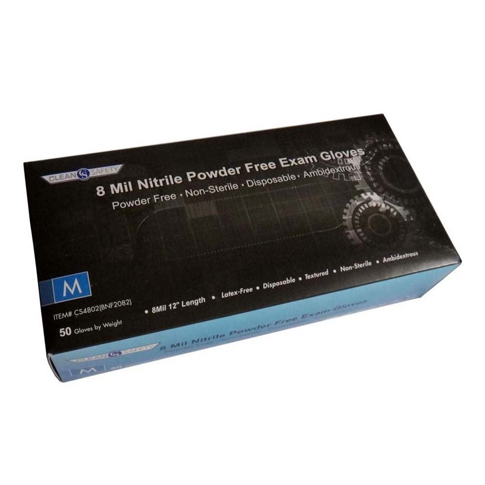Clean Safety - 8 mil. Nitrile Powder-Free Gloves - Case-eSafety Supplies, Inc
