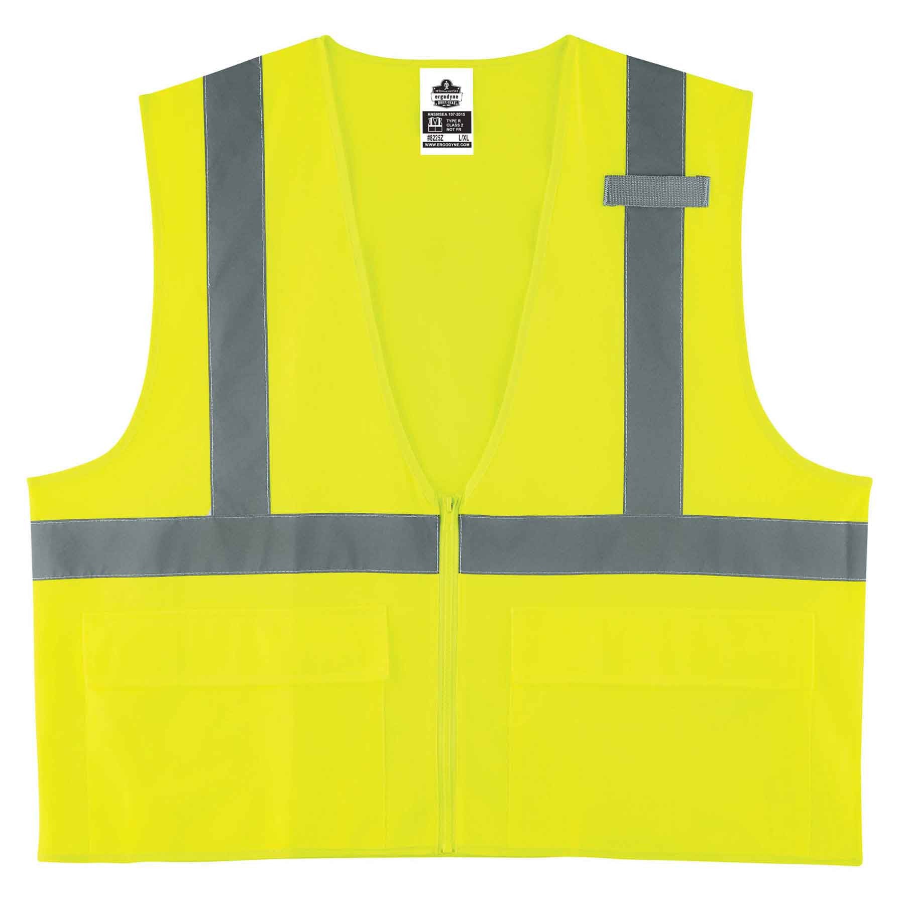 GloWear 8225Z Type R Class 2 Standard Solid Vest-eSafety Supplies, Inc