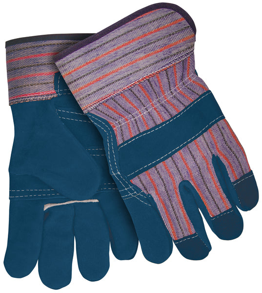 MCR Safety Blue Color Leather Palm W/Rubberizd Cuff-eSafety Supplies, Inc