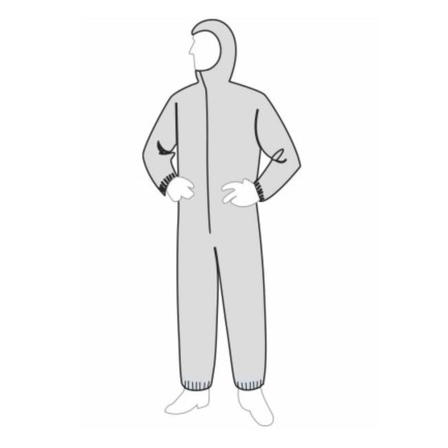 Liberty - Polygard Coverall - Medium Weight - Attached Hood & Boots, Elastic Wrists - Case of 25 Coveralls-eSafety Supplies, Inc
