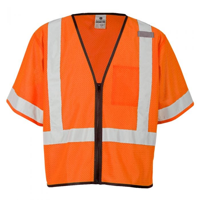 Kishigo Single Pocket Zipper Vest-eSafety Supplies, Inc