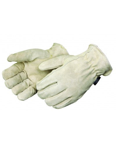 Insulated tan split cowhide driver Gloves - Dozen-eSafety Supplies, Inc