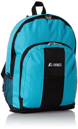 Everest Luggage Backpack with Front and Side Pockets - Turquoise-eSafety Supplies, Inc