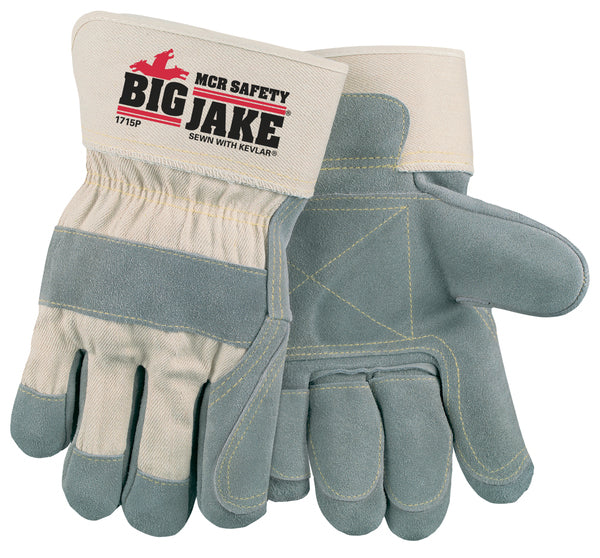 MCR Safety Big Jake Dbl leather palm and fingers-eSafety Supplies, Inc