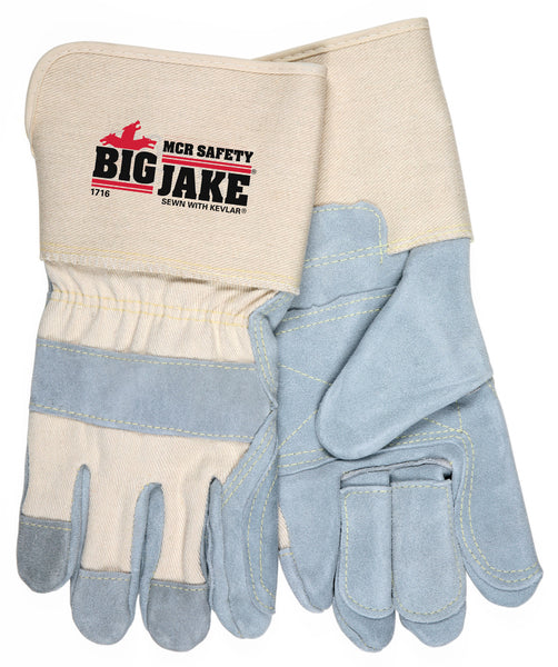MCR Safety Big Jake Dbl Lea Palm&Finger,Gaunt W/Kev-eSafety Supplies, Inc