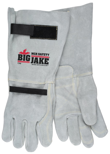 MCR Safety Full Lthr back 8" Gaunt inside dbl palm-eSafety Supplies, Inc