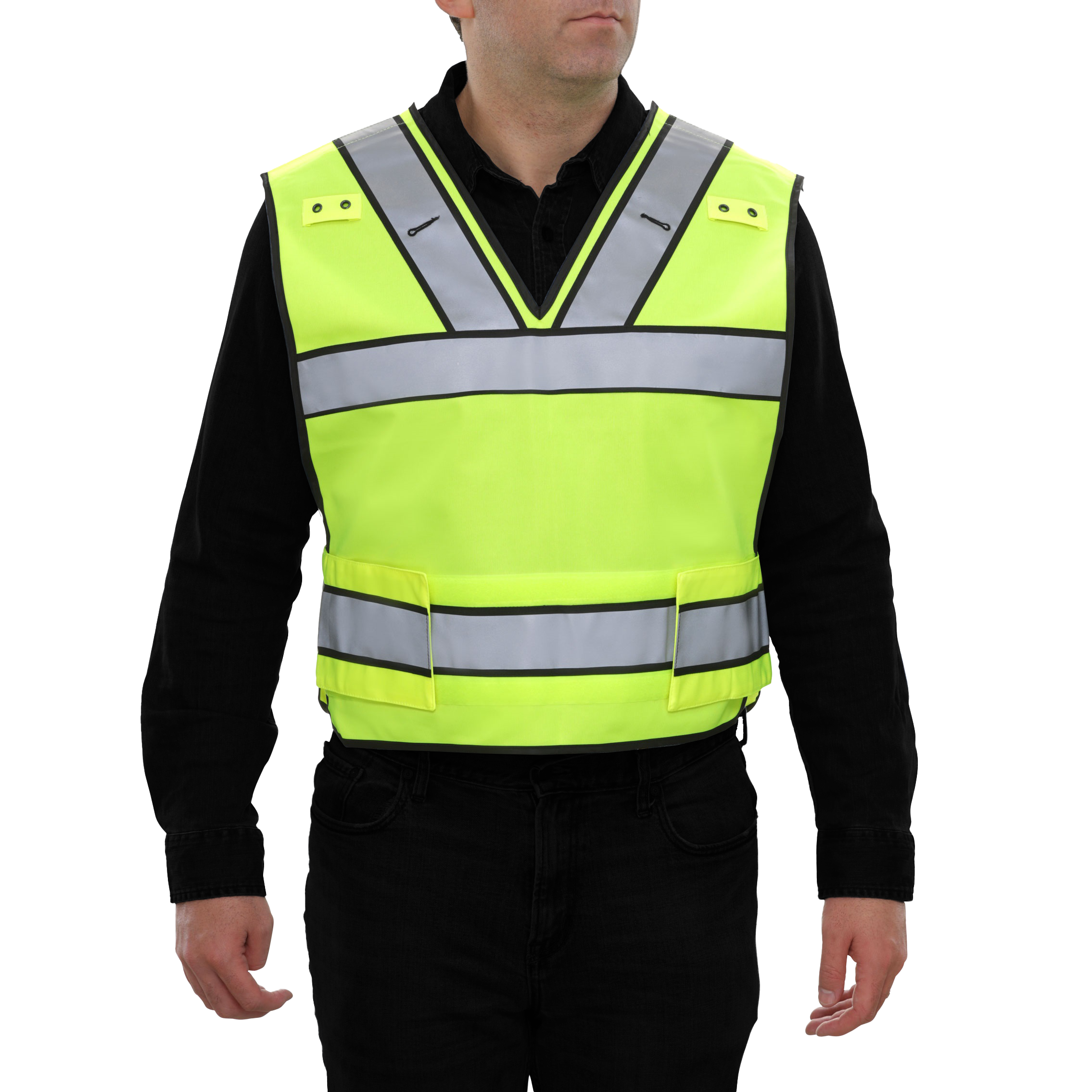Public Safety Vest Hi Vis Vest 4pt Breakawa ANSI 207-eSafety Supplies, Inc