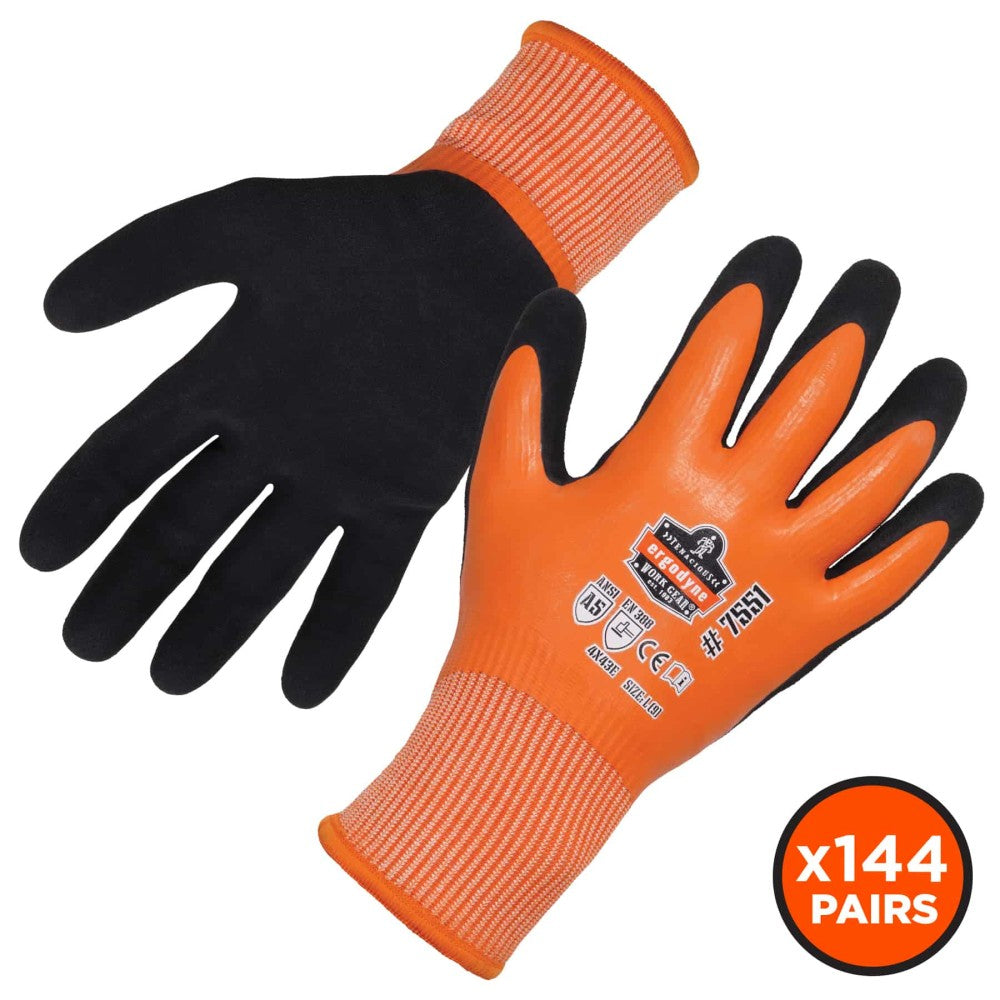 ProFlex 7551-CASE Coated Cut-Resistant Winter Work Gloves - ANSI A5, Waterproof (144-Pair)-eSafety Supplies, Inc
