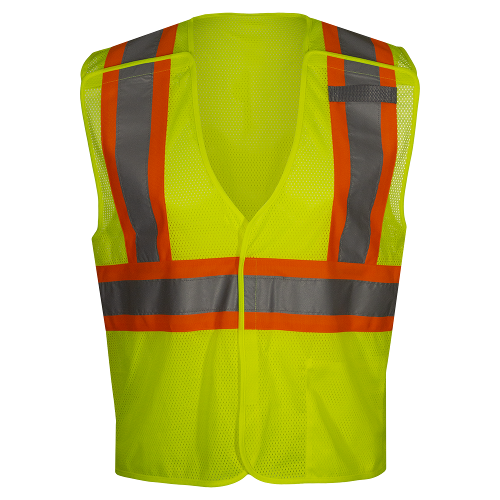 Economy Safety Vest Hi Vis Vest 5pt Breakaway Orange Mesh ANSI 2-eSafety Supplies, Inc