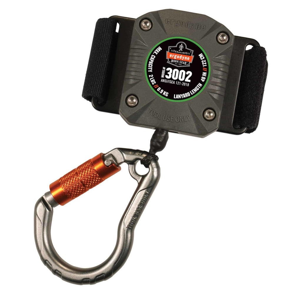 Squids 3002 Retractable Tool Lanyard - Locking Carabiner + Belt Loop - 2lbs-eSafety Supplies, Inc