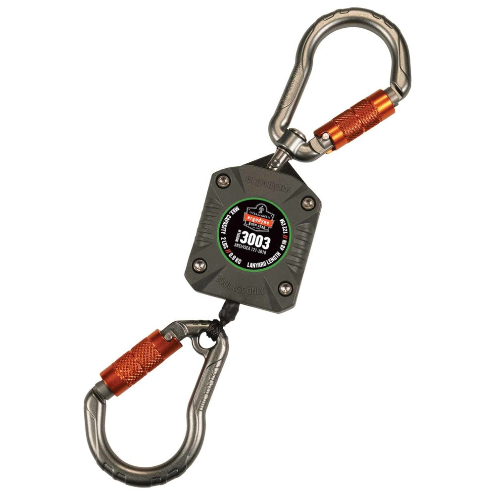 Squids 3003 Retractable Tool Lanyard - Dual Locking Carabiners - 2lbs-eSafety Supplies, Inc