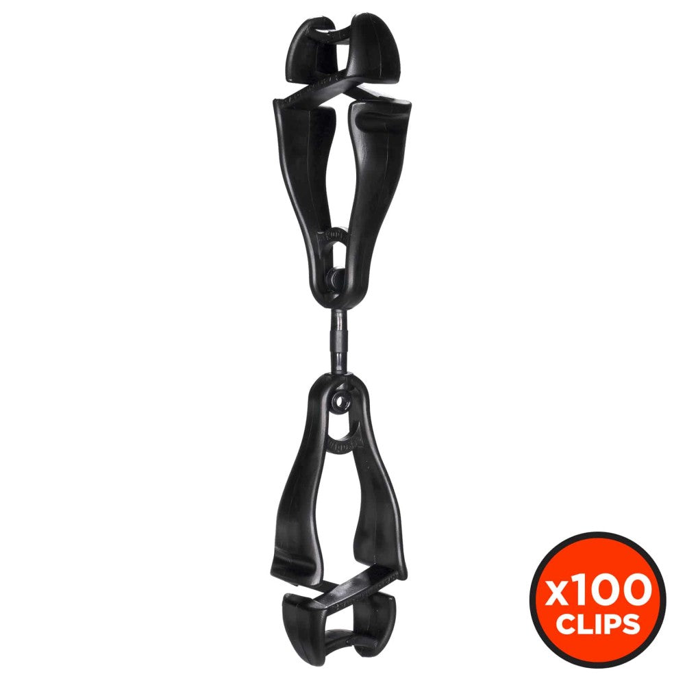 Squids 3420 Swiveling Glove Clip Holder - Dual Clips (100-Pack)-eSafety Supplies, Inc