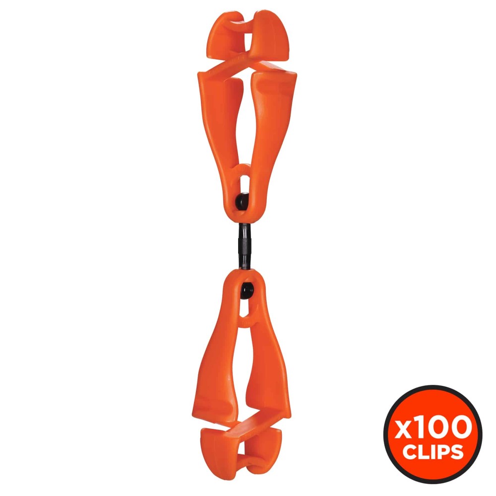 Squids 3420 Swiveling Glove Clip Holder - Dual Clips (100-Pack)-eSafety Supplies, Inc