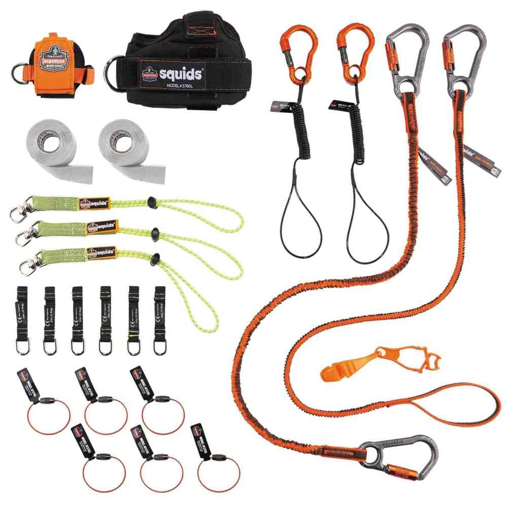 Squids 3183 Carpenter + Laborer's Tool Tethering Kit-eSafety Supplies, Inc