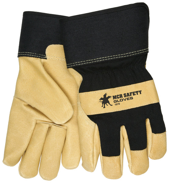 MCR Safety Grain Pig Lined Black Fabric Glove-eSafety Supplies, Inc