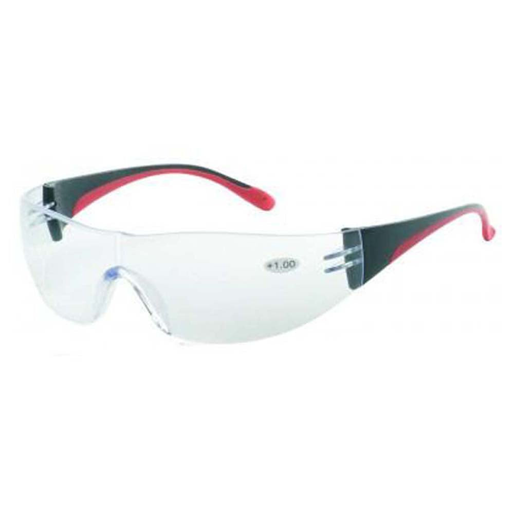 iNOX F Reader - Bifocal +3.0 clear lens with black and red frame-eSafety Supplies, Inc