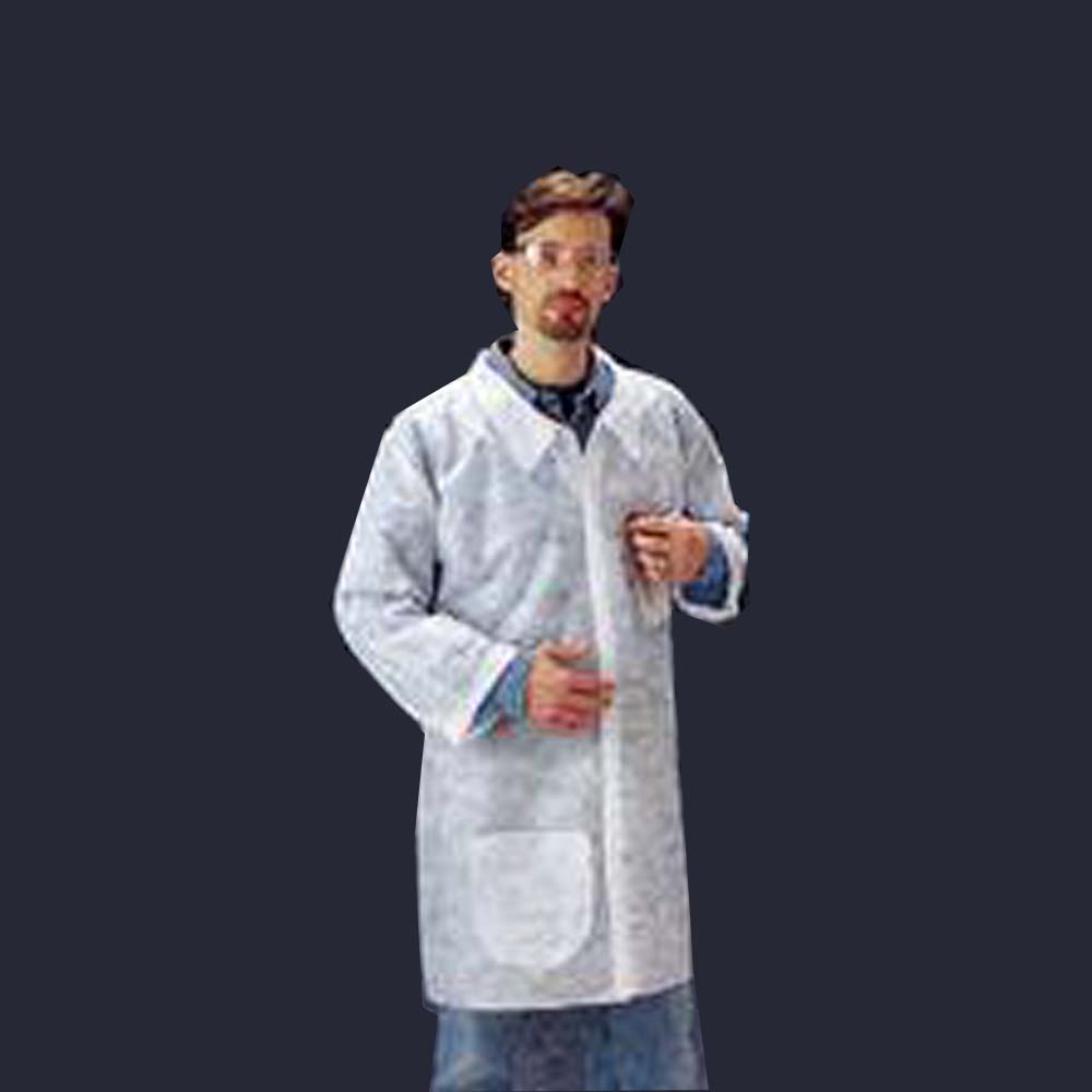 Radnor White Spunbond Polypropylene Disposable Labcoat-eSafety Supplies, Inc