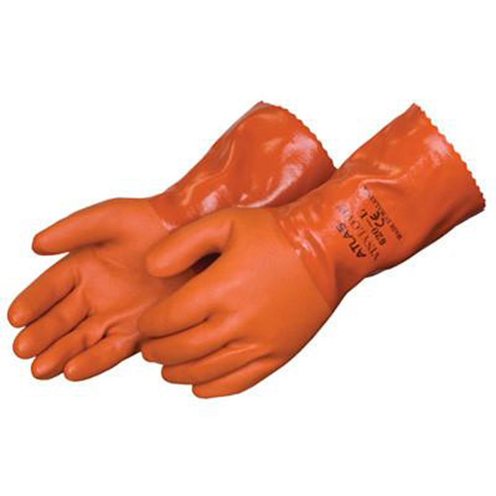 Atlas Chemical Resistant Premium Orange PVC Coated Glove-eSafety Supplies, Inc